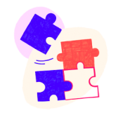 Teamwork shown on the puzzles